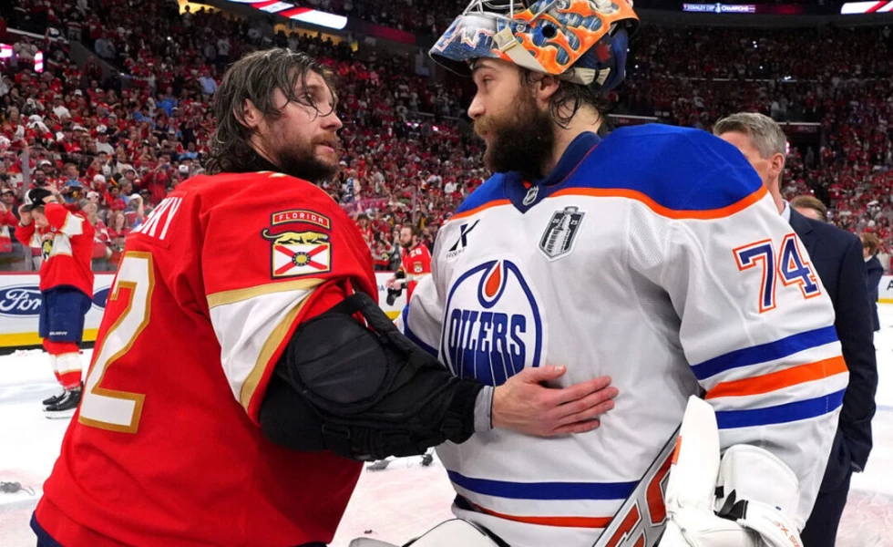 Oilers' Skinner hopes to learn mental toughness from Panthers' Bobrovsky