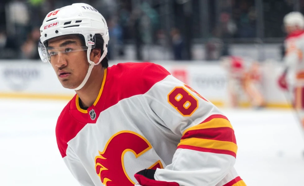 Zayne Parekh not on Flames rookie-camp roster for precautionary reasons