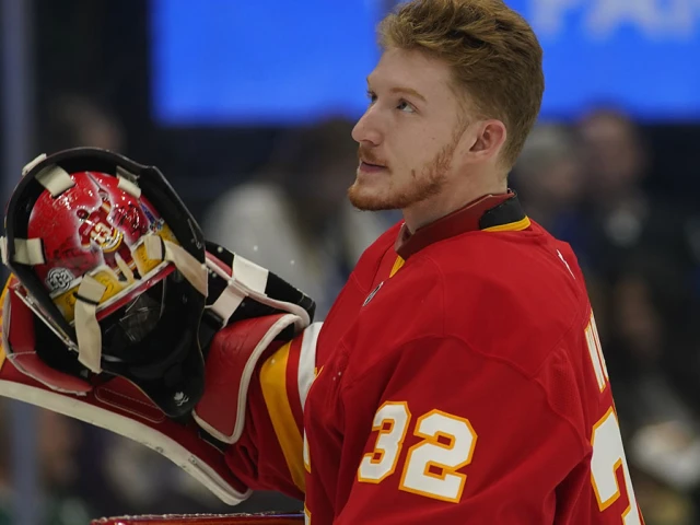 Flames’ Dustin Wolf thanks his crossbar after crucial shootout moment