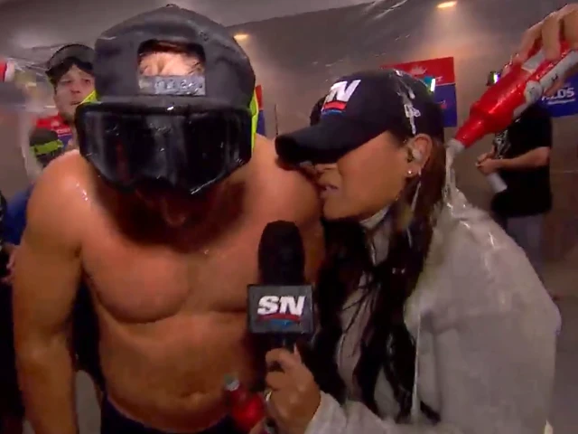 Everyone was so impressed by Hazel Mae during Toronto Blue Jays champagne mayhem