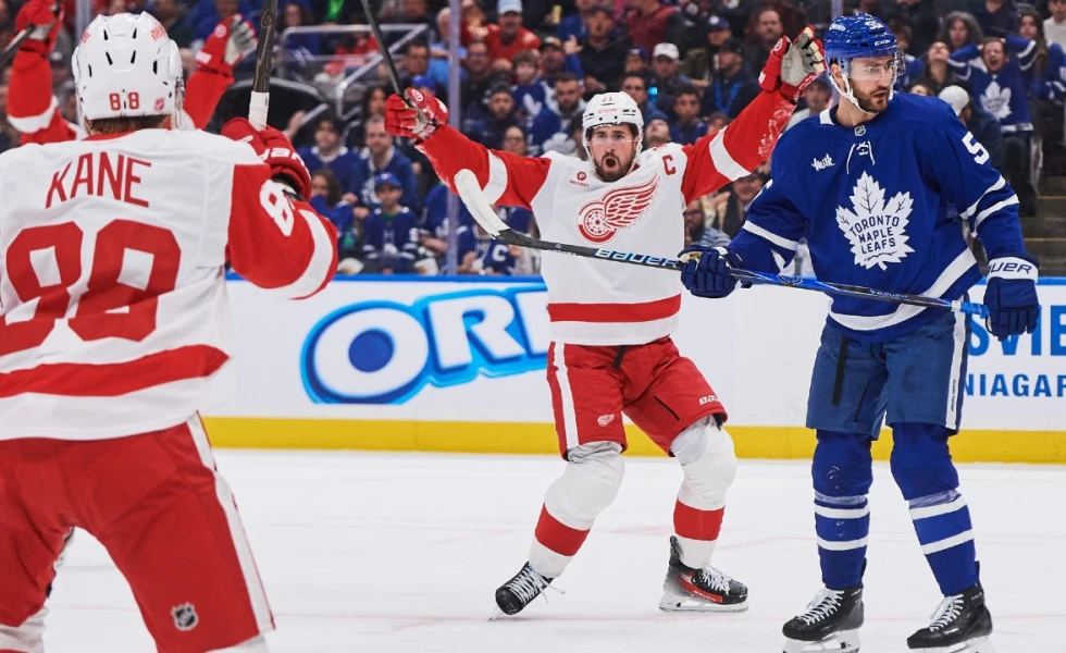 Talbot stands tall as Red Wings spoil Cowan’s Maple Leafs debut