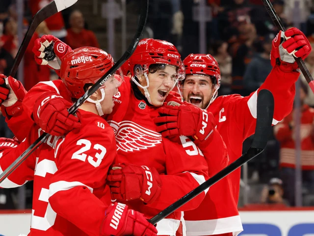 Red Wings’ Emmitt Finnie reacts to incredible 2-goal effort vs. Oilers