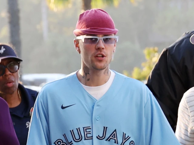 Justin and Hailey Bieber cheer on the Toronto Blue Jays in the World Series