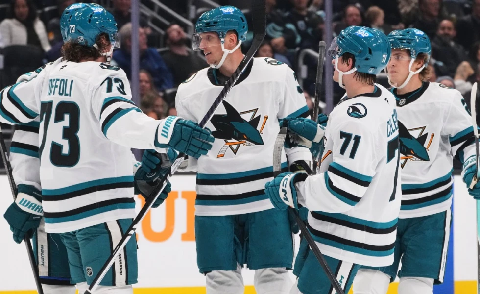 NHL Roundup: Celebrini leads Sharks over Kraken