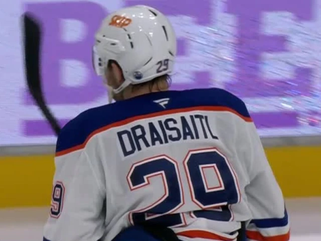 Oilers’ Draisaitl blasts one-timer off the post and in