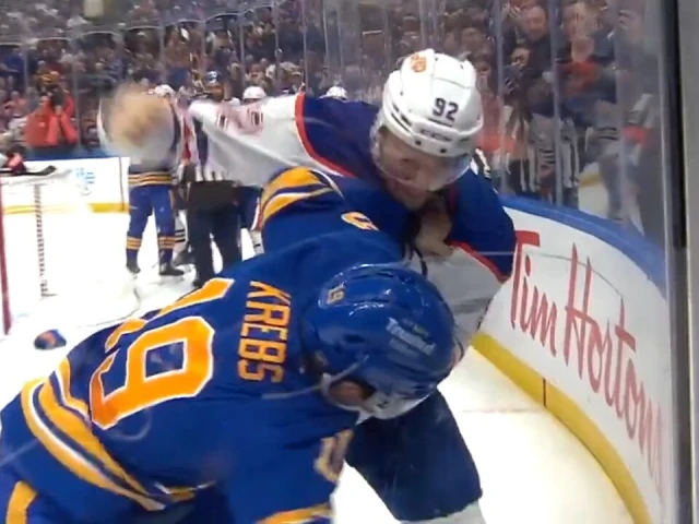 Oilers and Sabres clash after Walman fires late shot at end of second period