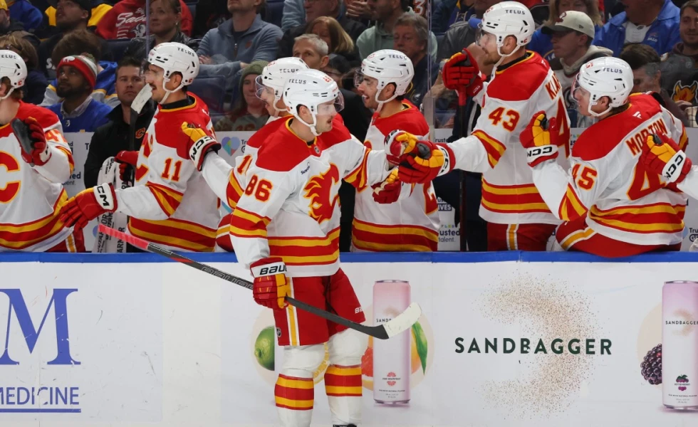 Flames crush Sabres in battle of last-place teams