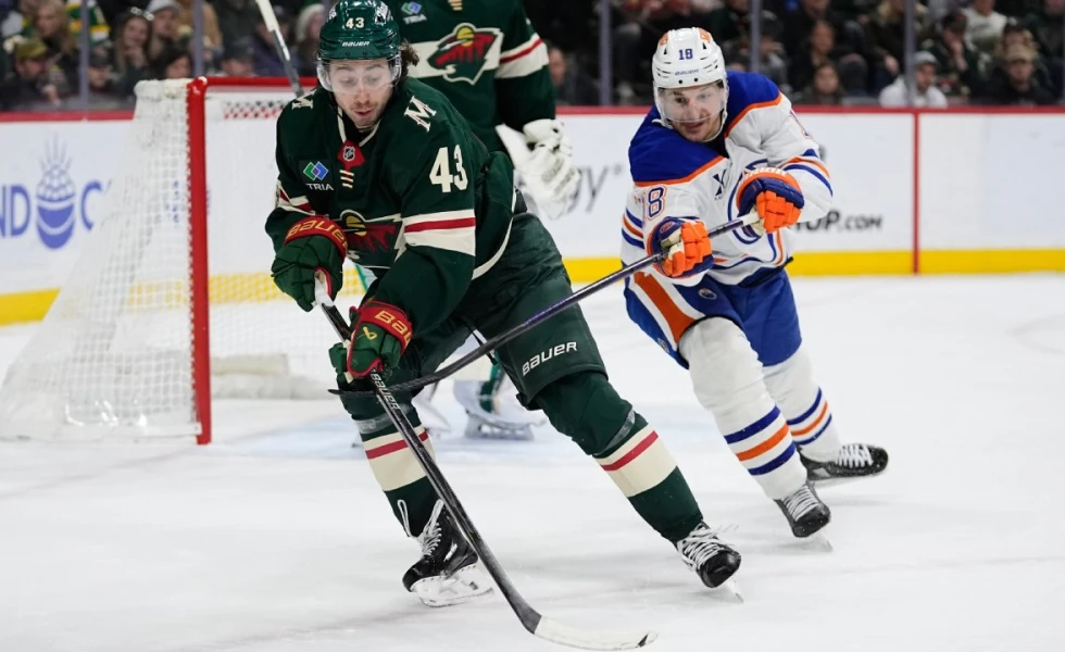 Matt Boldy scores twice, Wild beat Oilers for seventh straight victory