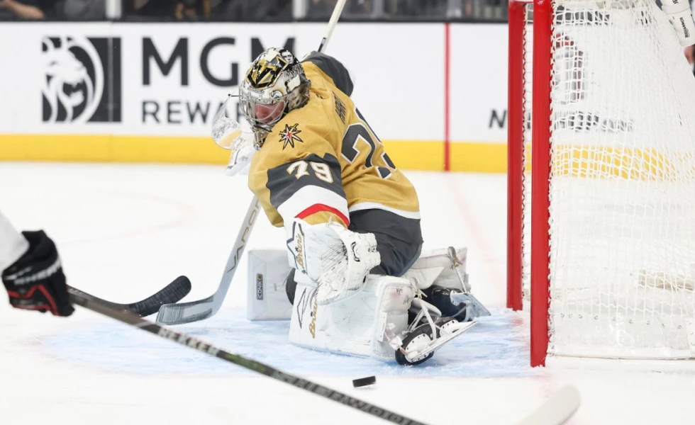 Carter Hart to start for Golden Knights Sunday vs. Oilers