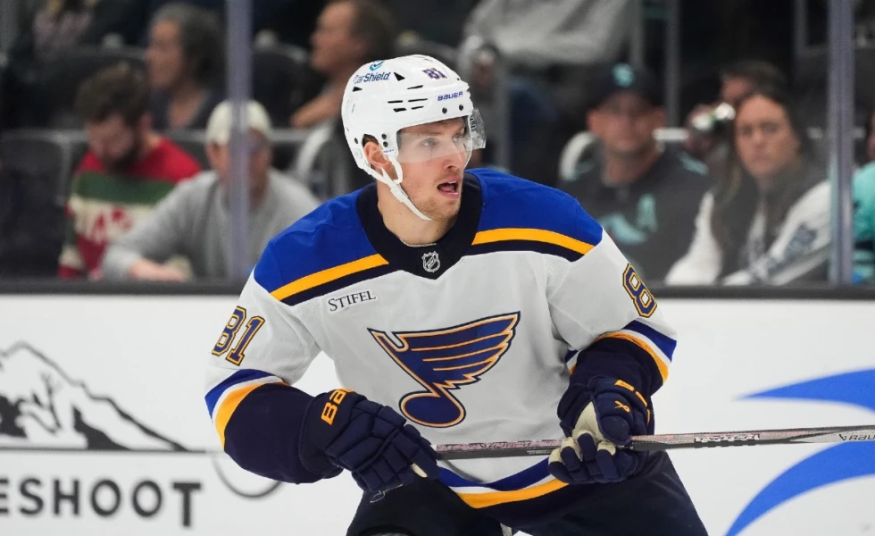 Blues’ Dylan Holloway to return from injury against Oilers