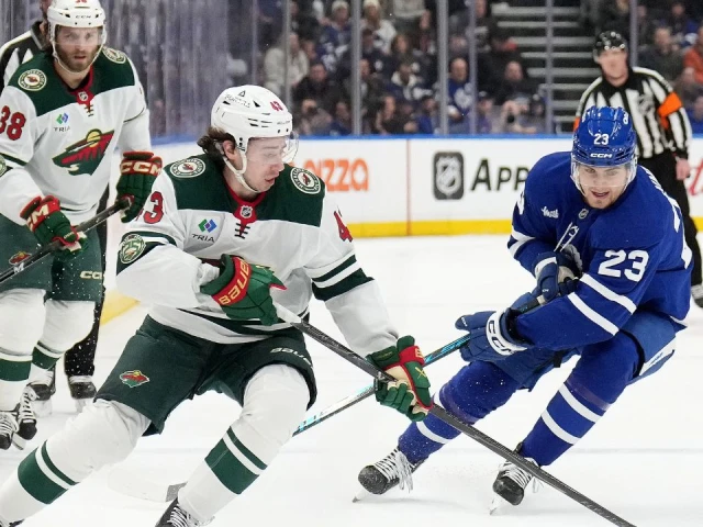 Wild chase Maple Leafs’ Woll in dominant road win