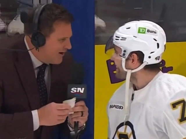 Jake DeBrusk wins adorable push-up bet with dad against Oilers