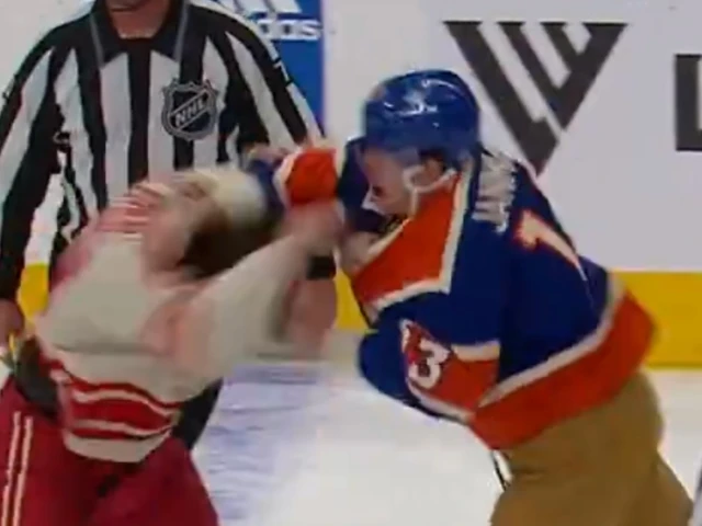 Oilers' Janmark gets in potential fight of the year against Flames