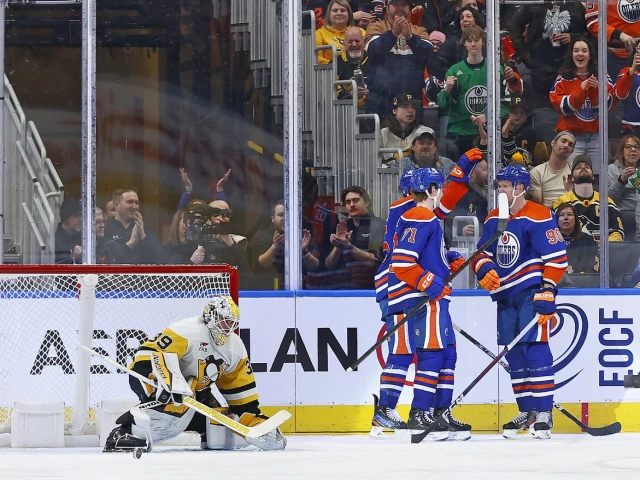 Instant Reaction: Oilers cruise past Penguins with 6-1 victory to extend winning streak to four games