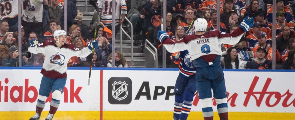 Lehkonen scores vs. Oilers in OT as Avalanche extend win streak