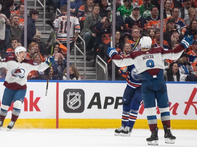 Lehkonen scores vs. Oilers in OT as Avalanche extend win streak