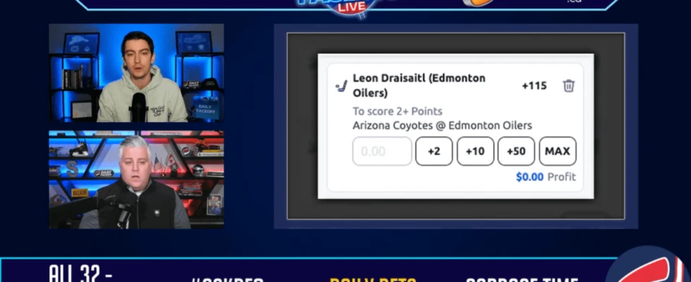 Betano Daily Bets: Predators/Oilers Moneyline parlay and Leon Draisaitl 2+ points