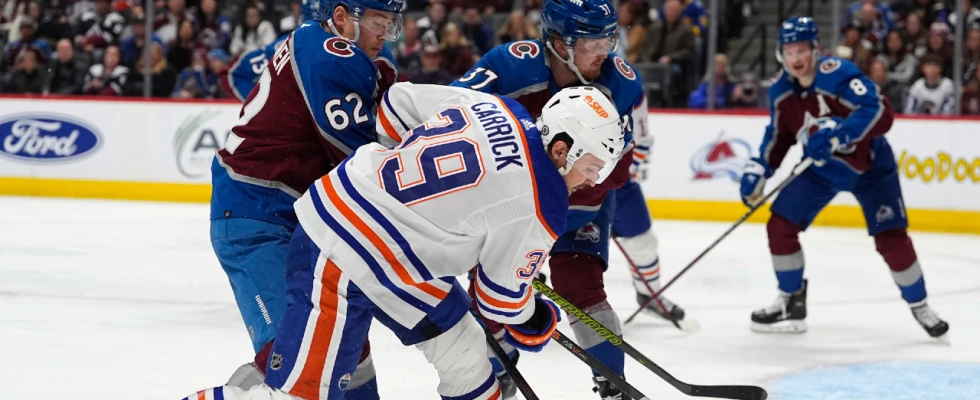 MacKinnon breaks franchise’s single-season points mark as Avalanche beat Oilers